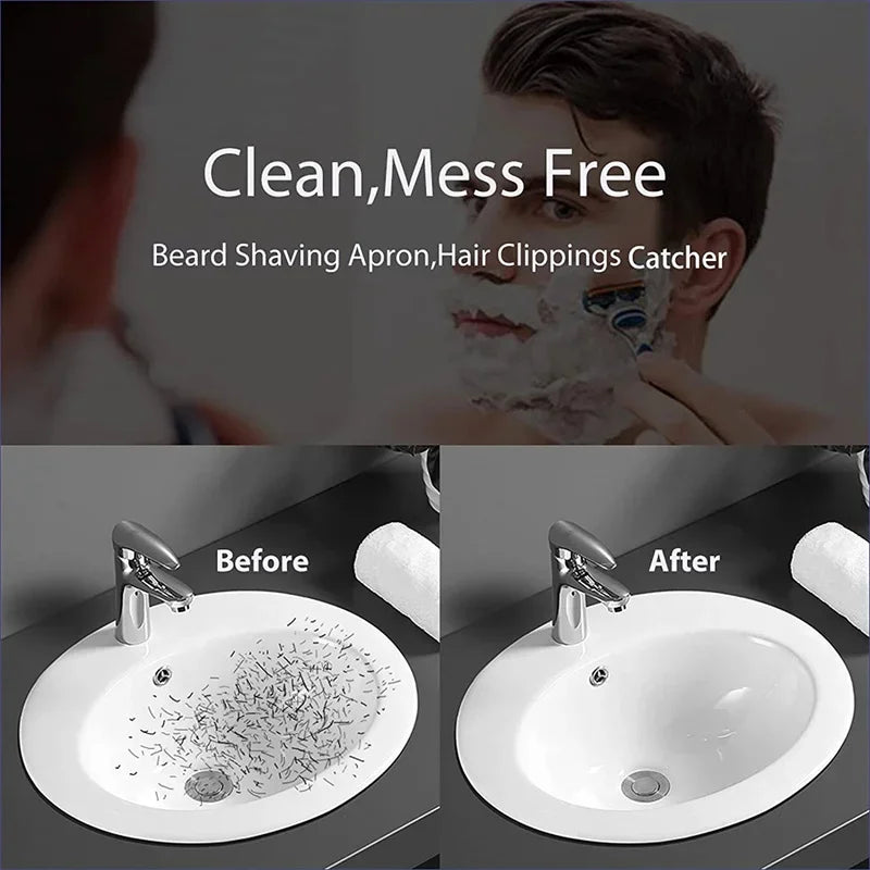 Men's Shave Beard Collector Non-Stick Beard Shaving Cape With Strong Suction Cup Men Gift Beard Gathering Cloth Bib Apron