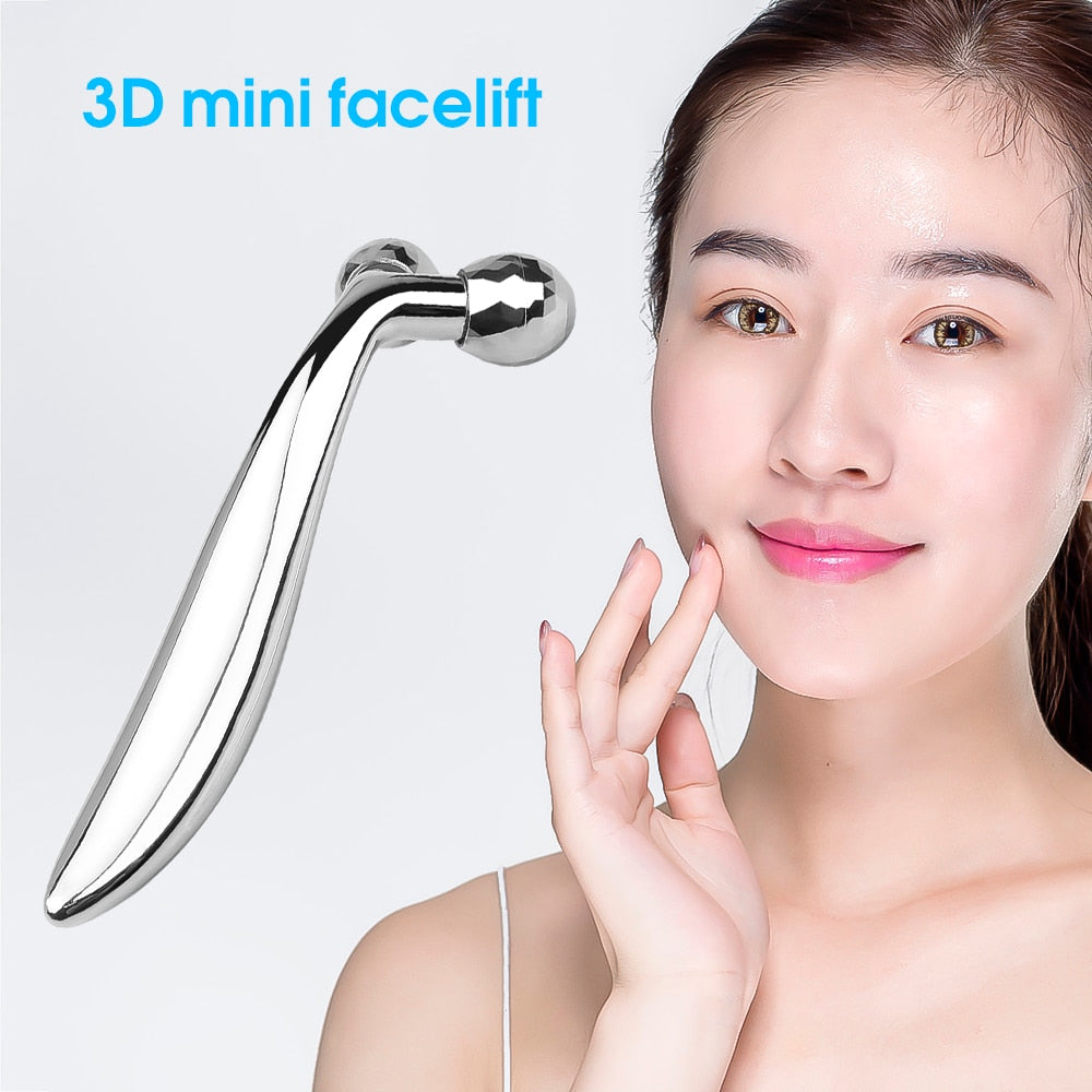 2022 HOT 3D Roller Massager Y Shape 360 Rotate Thin Face Body Shaping Relaxation Wrinkle Remover Facial Massager Skincare Tool