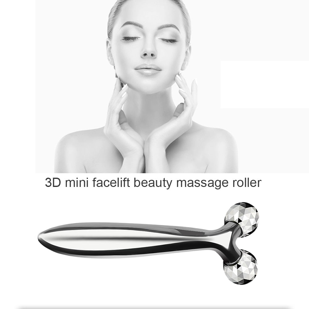 2022 HOT 3D Roller Massager Y Shape 360 Rotate Thin Face Body Shaping Relaxation Wrinkle Remover Facial Massager Skincare Tool